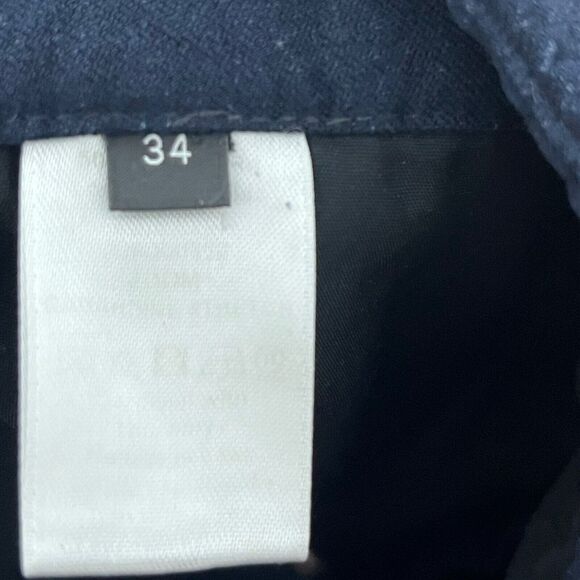 JOSEPH Cropped Trousers Women’s XS FR 34 Navy Gabardine Mid Rise Straight Leg - Picture 12 of 13